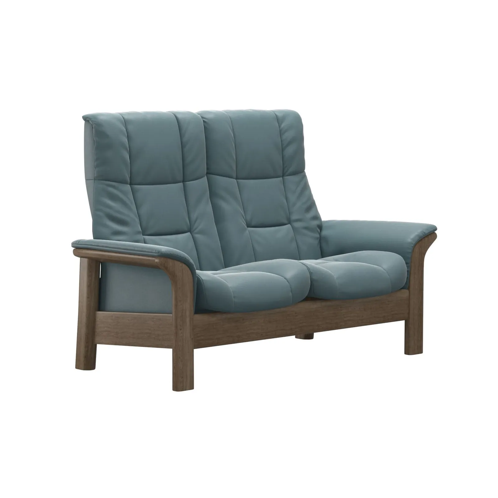 Stressless Windsor 2 Seater Recliner Sofa, Blue Leather | Barker & Stonehouse 2