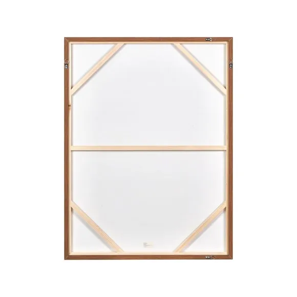 Brown & Natural Linear Design Framed Canvas 6