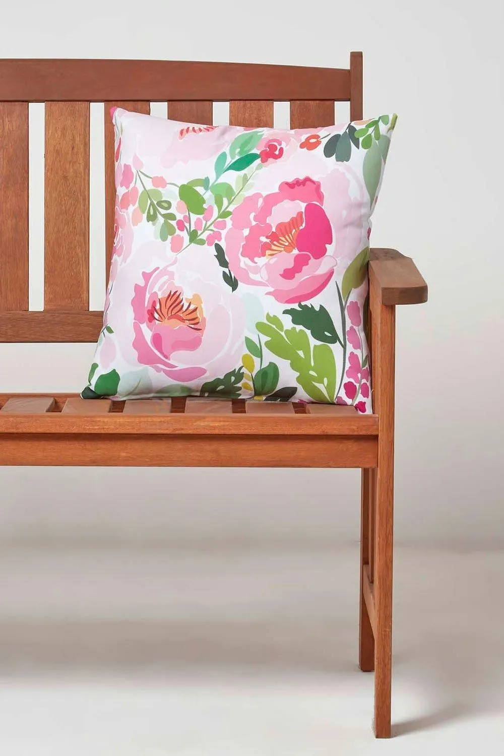 Homescapes Luxury Waterproof Pink Peony Outdoor Cushion 45 x 45 cm, Set of 2 3