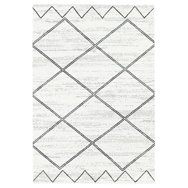 Mehari Berber Multi Diamond Rug  Cream