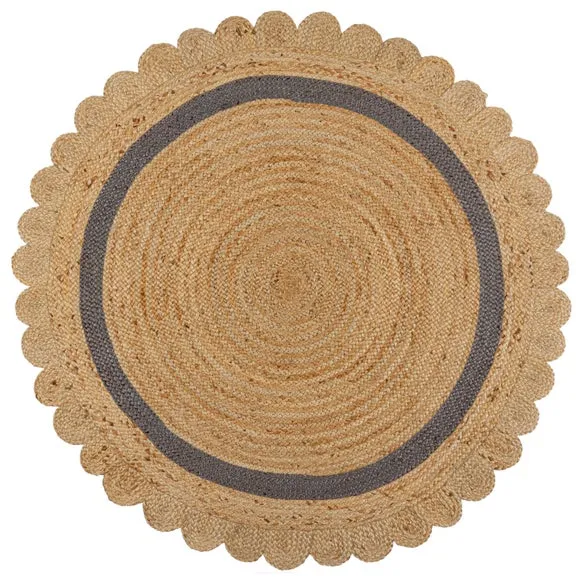 Grace Jute Scallop Round Rug 5