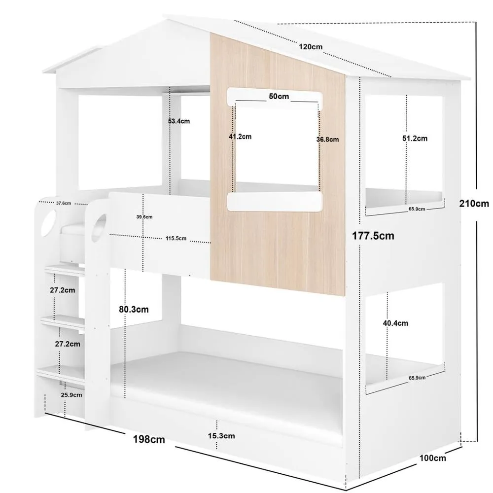 Flair Dreamland House Bunk Bed in White 5