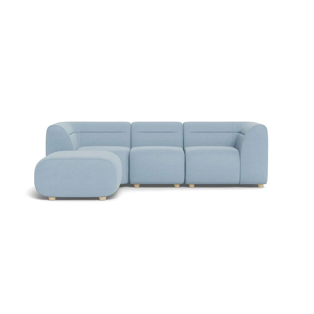 Heal's Lilli Left Hand Facing Corner Sofa Capelo Linen-Cotton Sea Shanty Natural Beech Feet 1