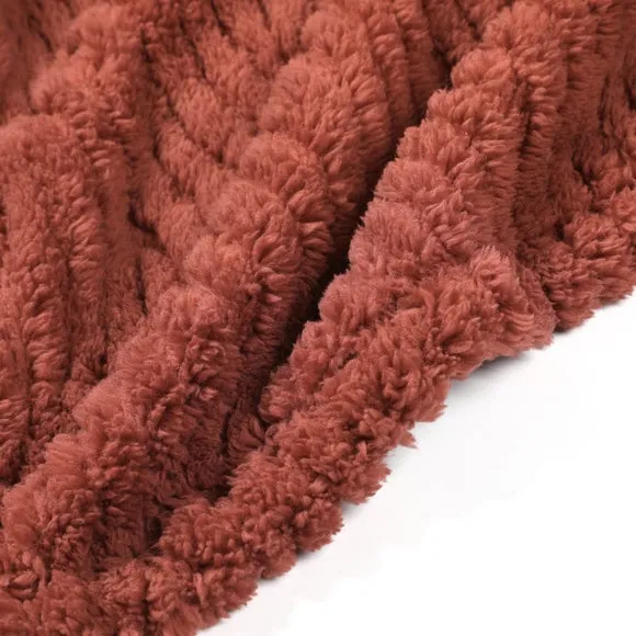 Henwood Textured Fleece Throw Blanket 130cm x 170cm 5