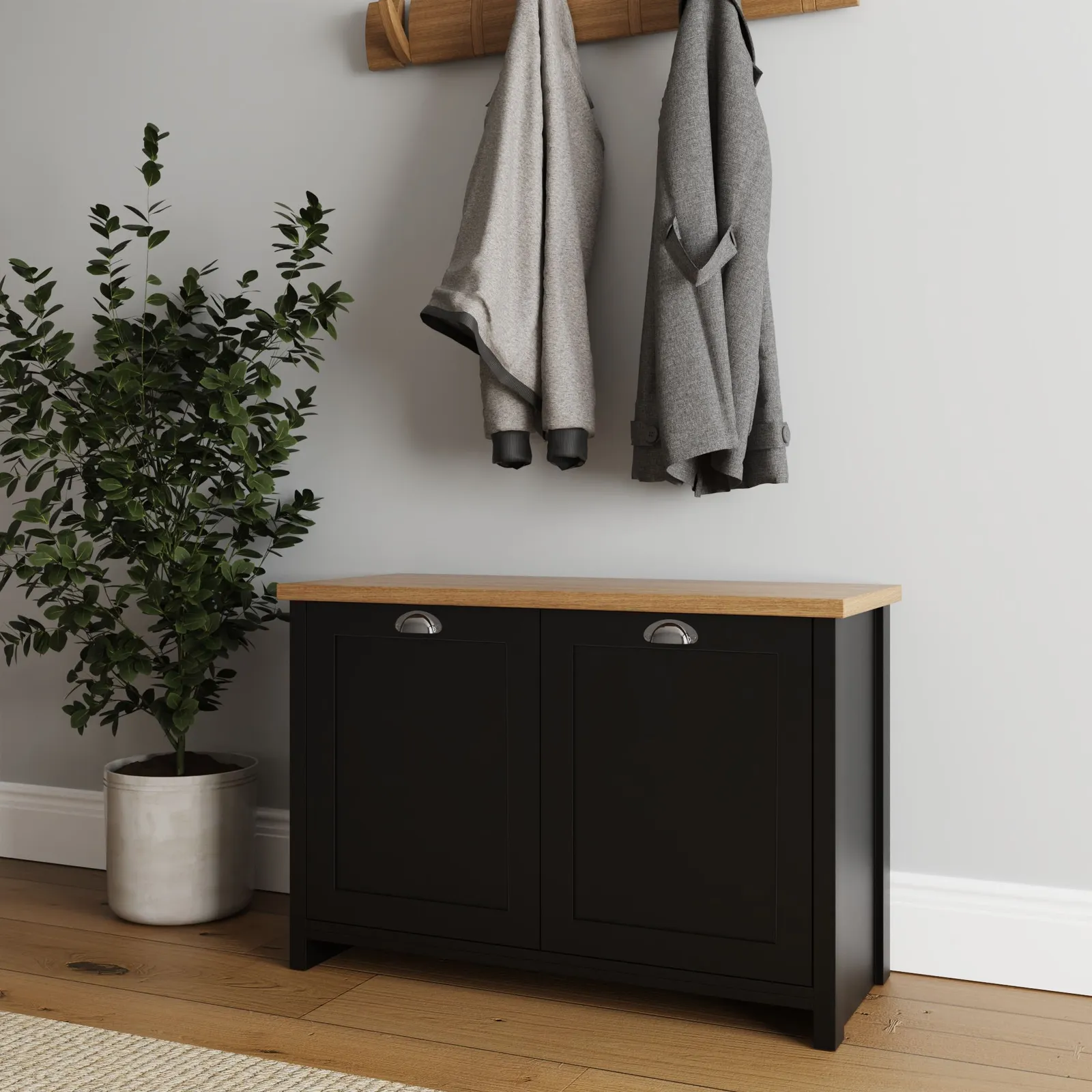 GFW Lancaster Shoe Storage in Black 2
