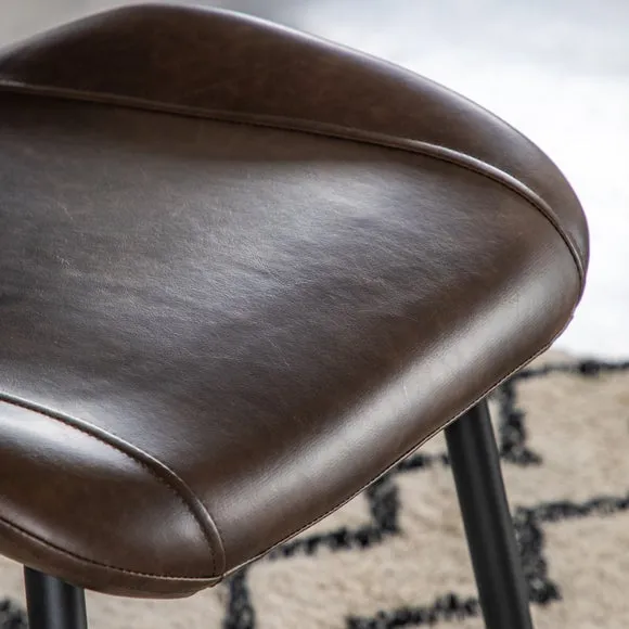Set of 2 Mesa Faux Leather Dining Chairs 3