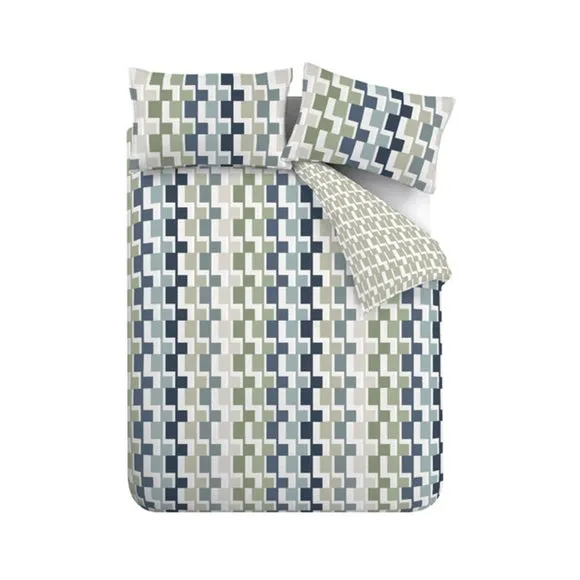 Catherine Lansfield Bryson Polycotton Duvet Cover & Pillowcase Set 5