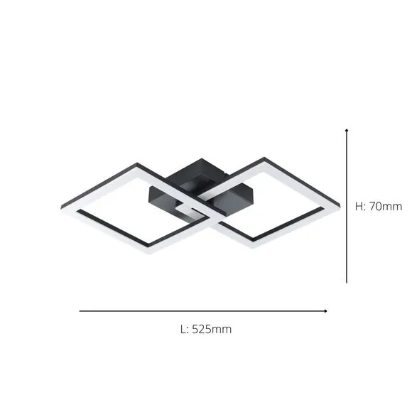 EGLO Palmaves-E Flush Ceiling Light 3