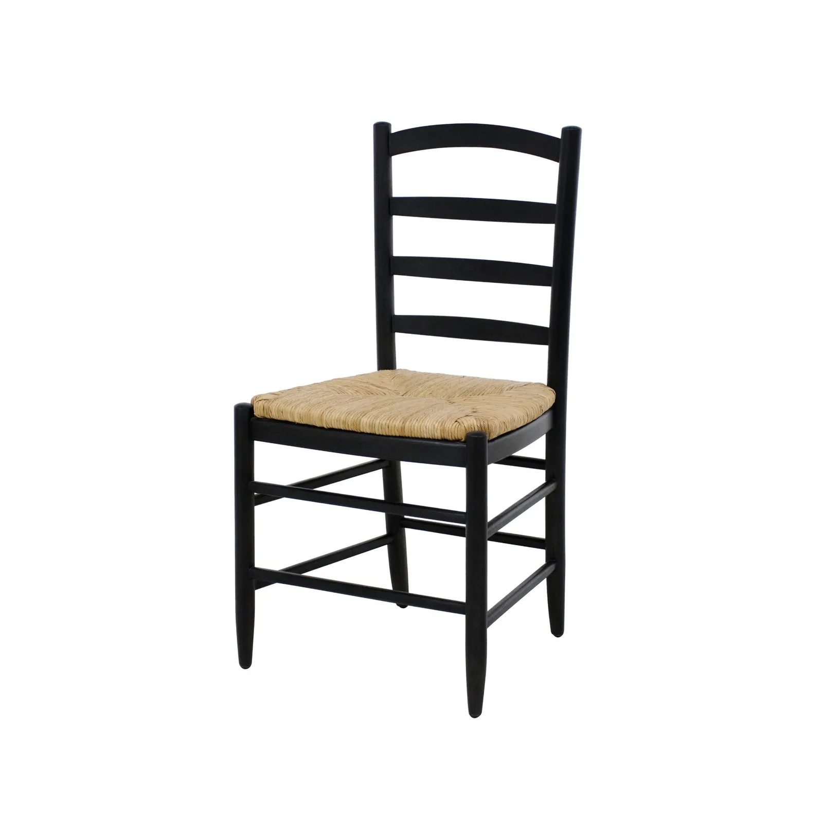 Pendleton Ladderback Side Dining Chair 4 Rung Mango, Black Wood | Barker & Stonehouse 2