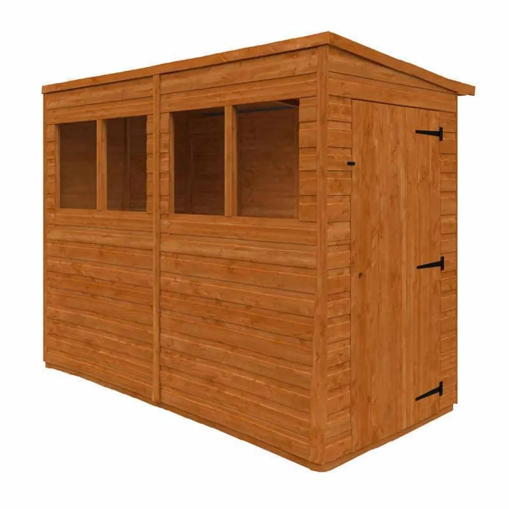Buttercup Farm 8x4 Flex Pent Summerhouse Garden Sunroom 12mm Flex in Burnt Orange