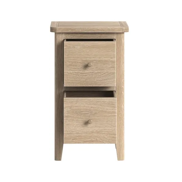Bromley II 2 Drawer Slim Bedside Table 6
