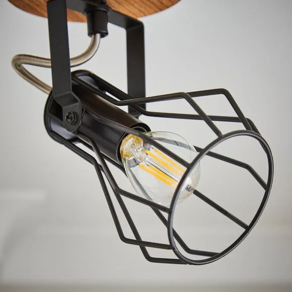 Fulton Industrial Spotlight Wall Light 4