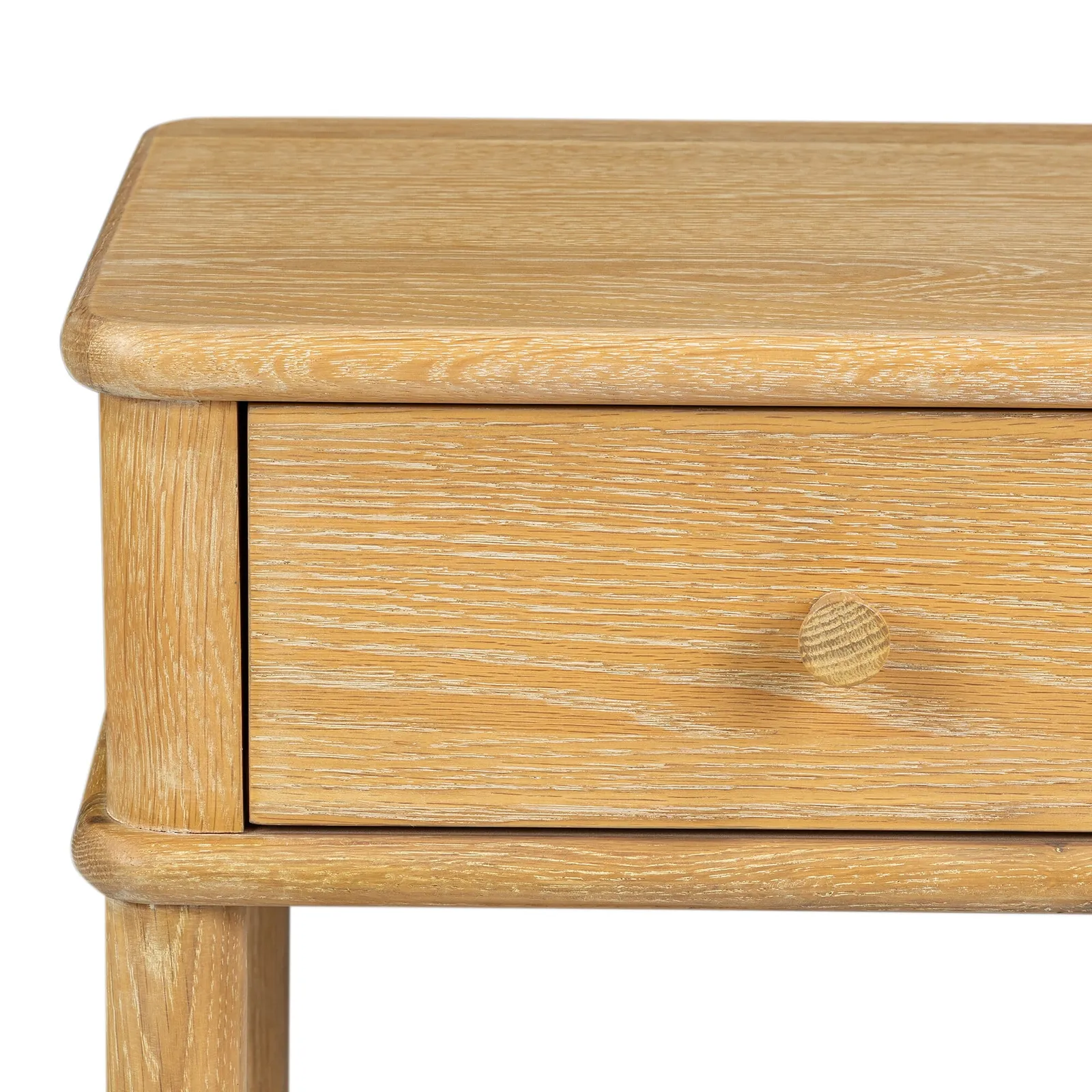 Valla 1 Drawer Bedside Table, Brown Oak | Barker & Stonehouse 3