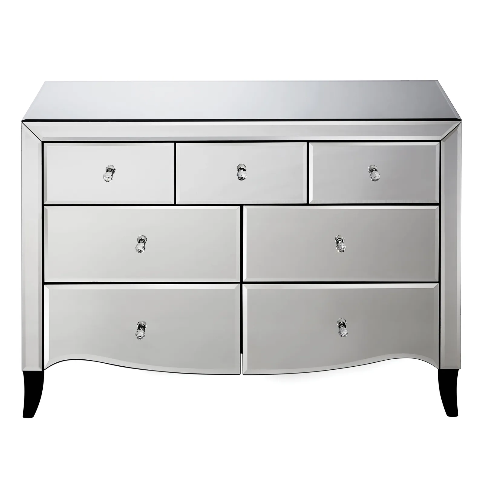Birlea Palermo 3 Over 4 Chest Mirrored in Silver 5