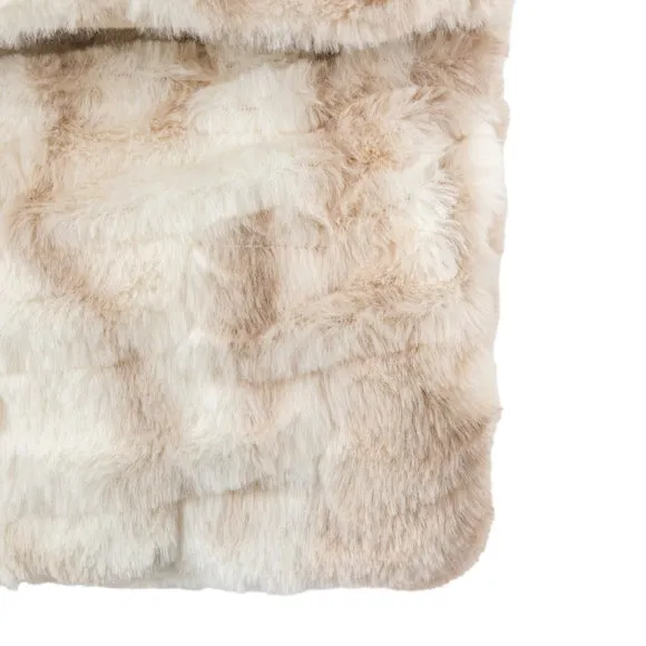 Luxurious Mottled Faux Fur Throw Blanket 6