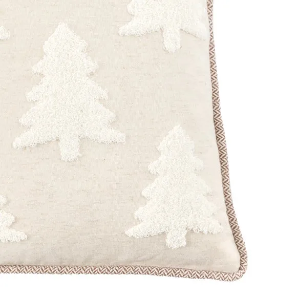 Christmas Tree Stitched Pattern Square Cushion 5