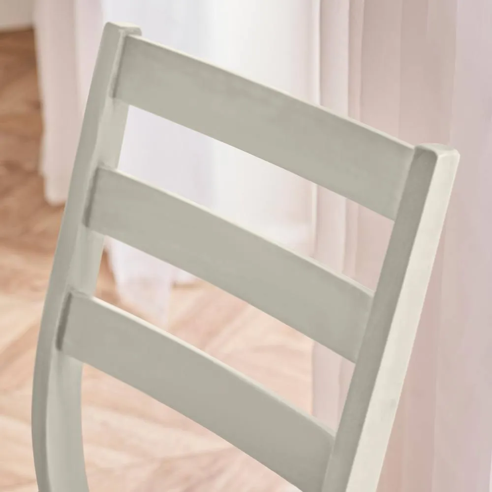 FurnitureboxUK 2x Lynton Whitewash & Light Grey Wooden Dining Chairs in White 5