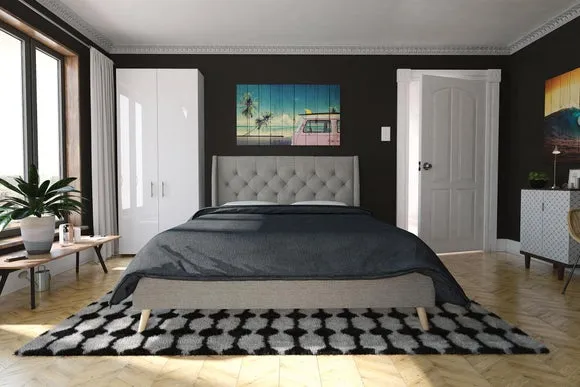 Novogratz Her Majesty Bed, Linen 2