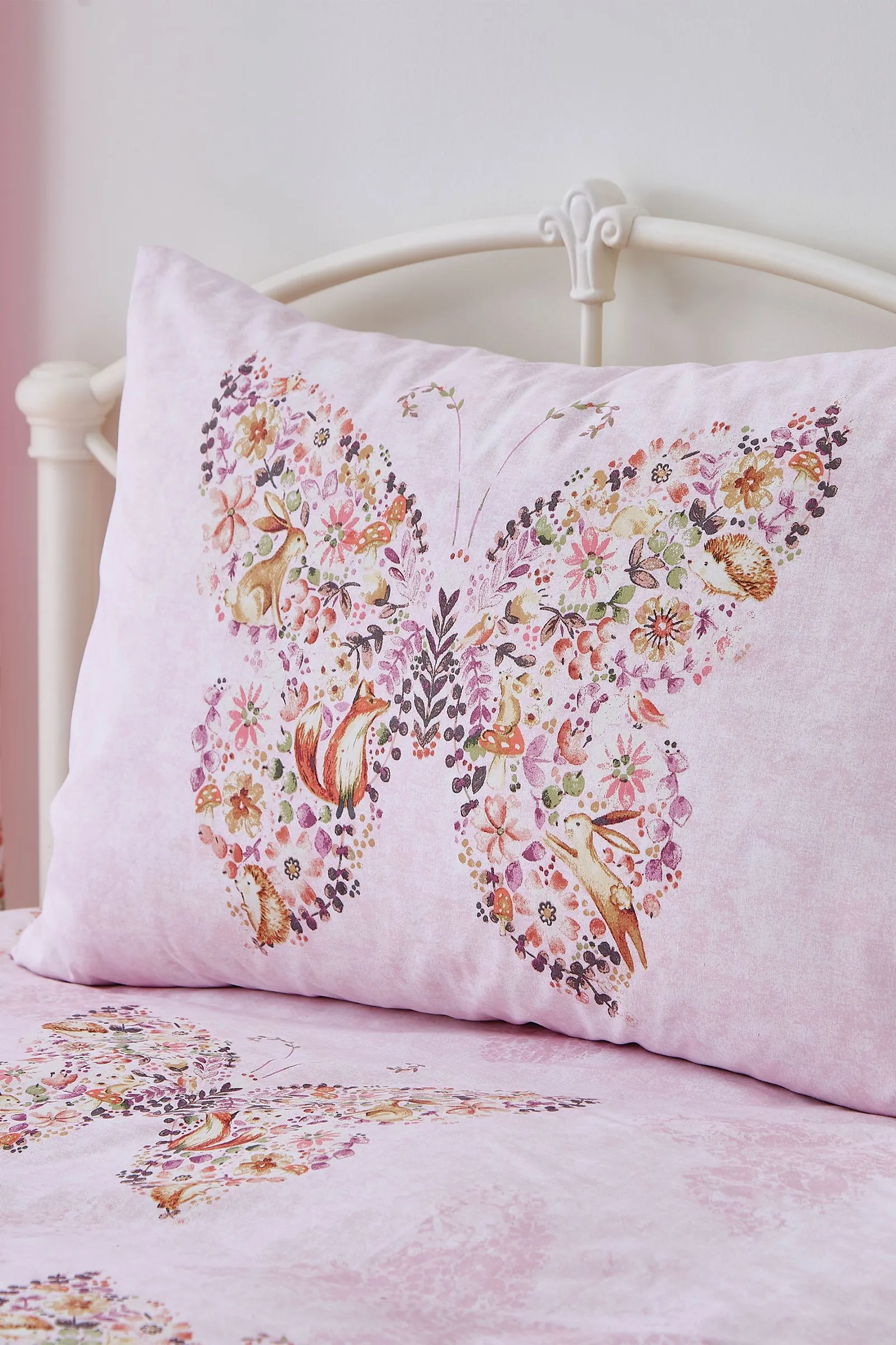 Catherine Lansfield 'Enchanted Butterfly' Duvet Cover Set in Pink 3