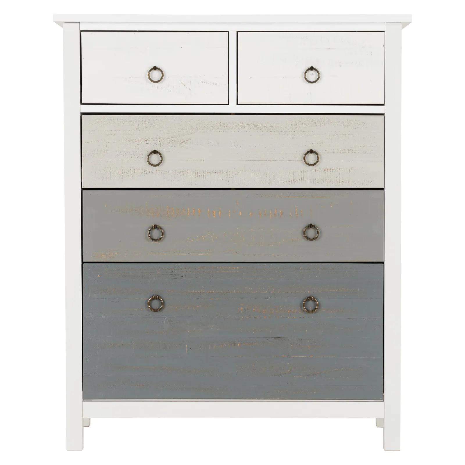 Vermount 5 Drawer Chest White and Grey