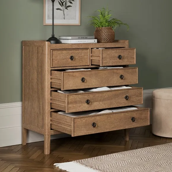Portland 5 Drawer Chest, Mango Wood 2