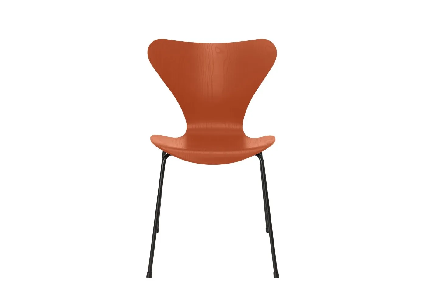 Fritz Hansen Series 7 Chair Coloured Ash Paradise Orange Black Legs