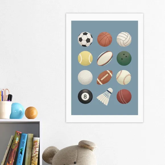 East End Prints Sports Balls Print 1