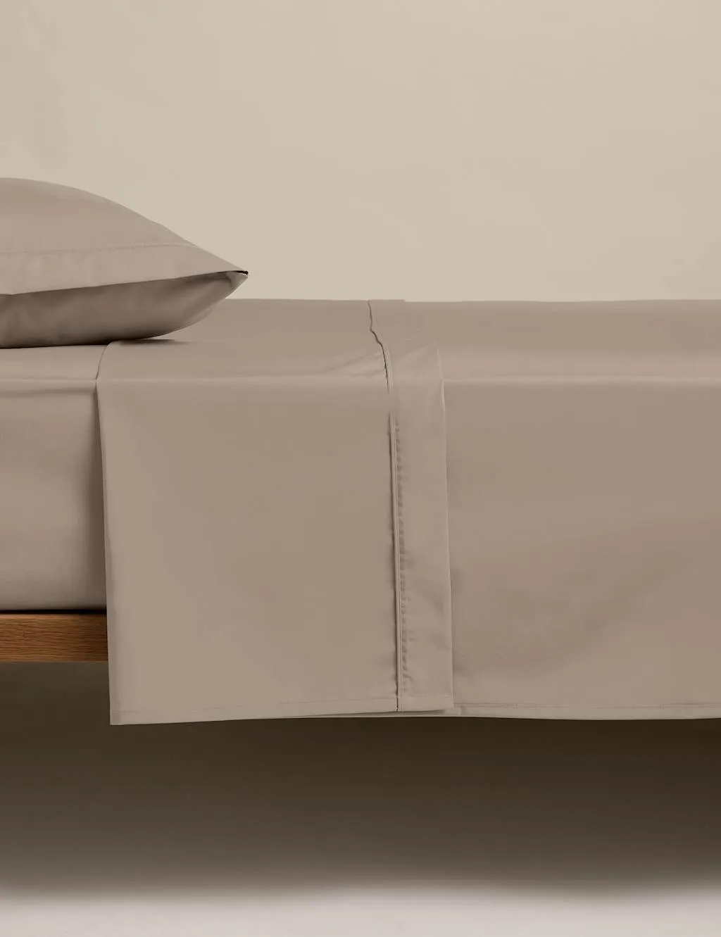 M&S Egyptian Cotton 230 Thread Count Flat Sheet Mink