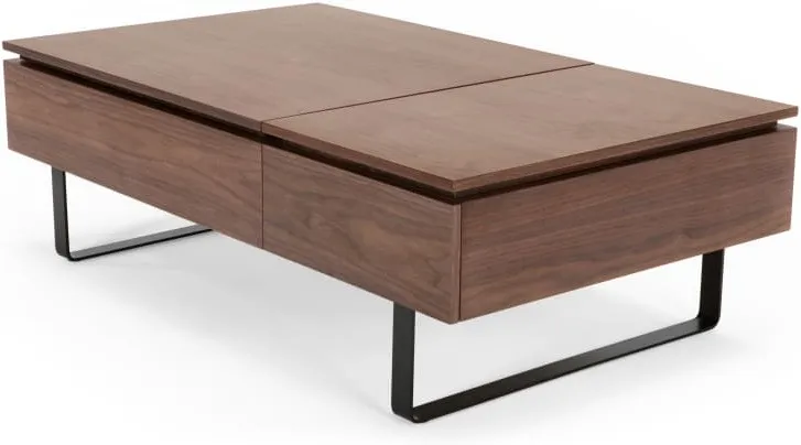 Flippa Functional Coffee Table with Storage, Walnut