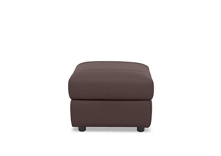 Raven Leather Footstool
