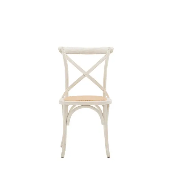Cannock Set of 2 Dining Chairs, Oak & Rattan 5