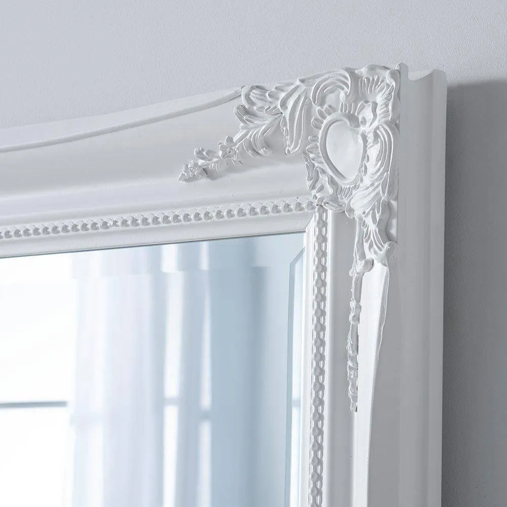 Yearn Mirrors French Style Carved Mirror White 105x75cm 3