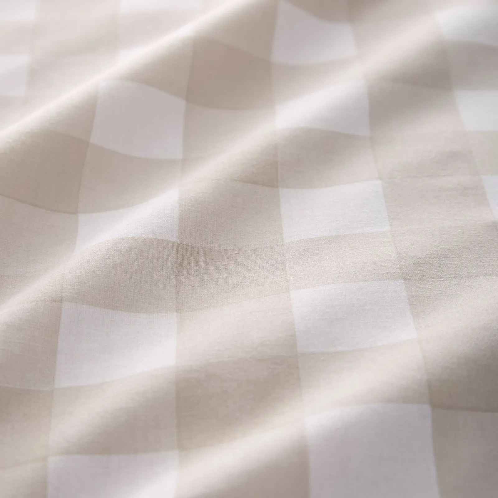 Portfolio Home Gingham Check Bedding Duvet Cover Quilt Set with Pillowcase in Brown 3