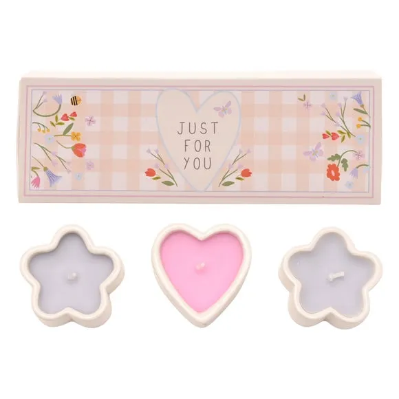 Love Life Just For You Set of 3 Lychee & Raspberry Mini Candles 2