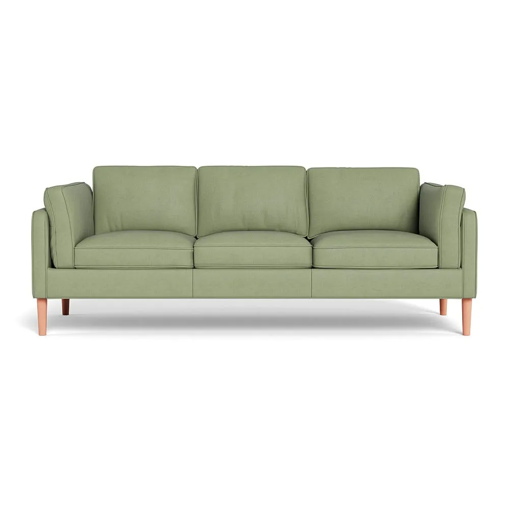Heal's Sonno 4 Seater Sofa Siena Cotton Pistachio Natural Feet