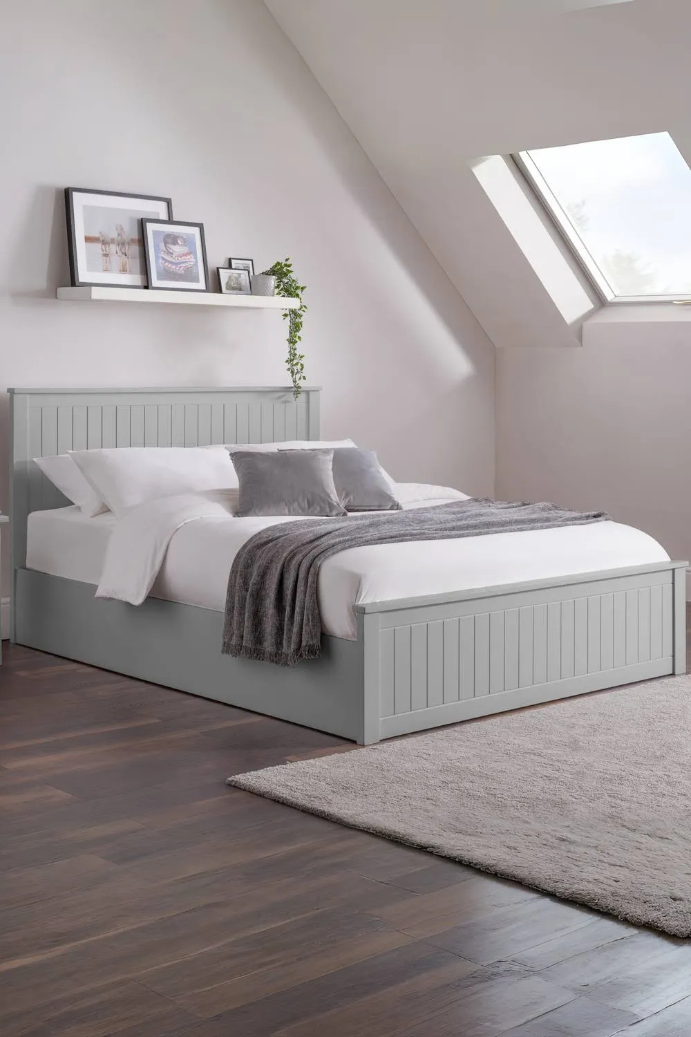 Julian Bowen Maine Ottoman Storage Bed in Grey
