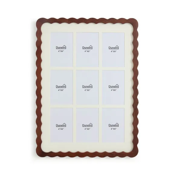 Mango Wood Wiggle 9 Aperture Multi Photo Frame 2