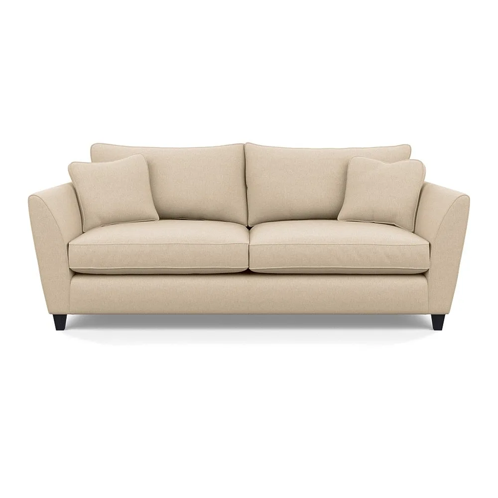 Heal's Torino 4 Seater Sofa Brushed Cotton Oat Black Feet