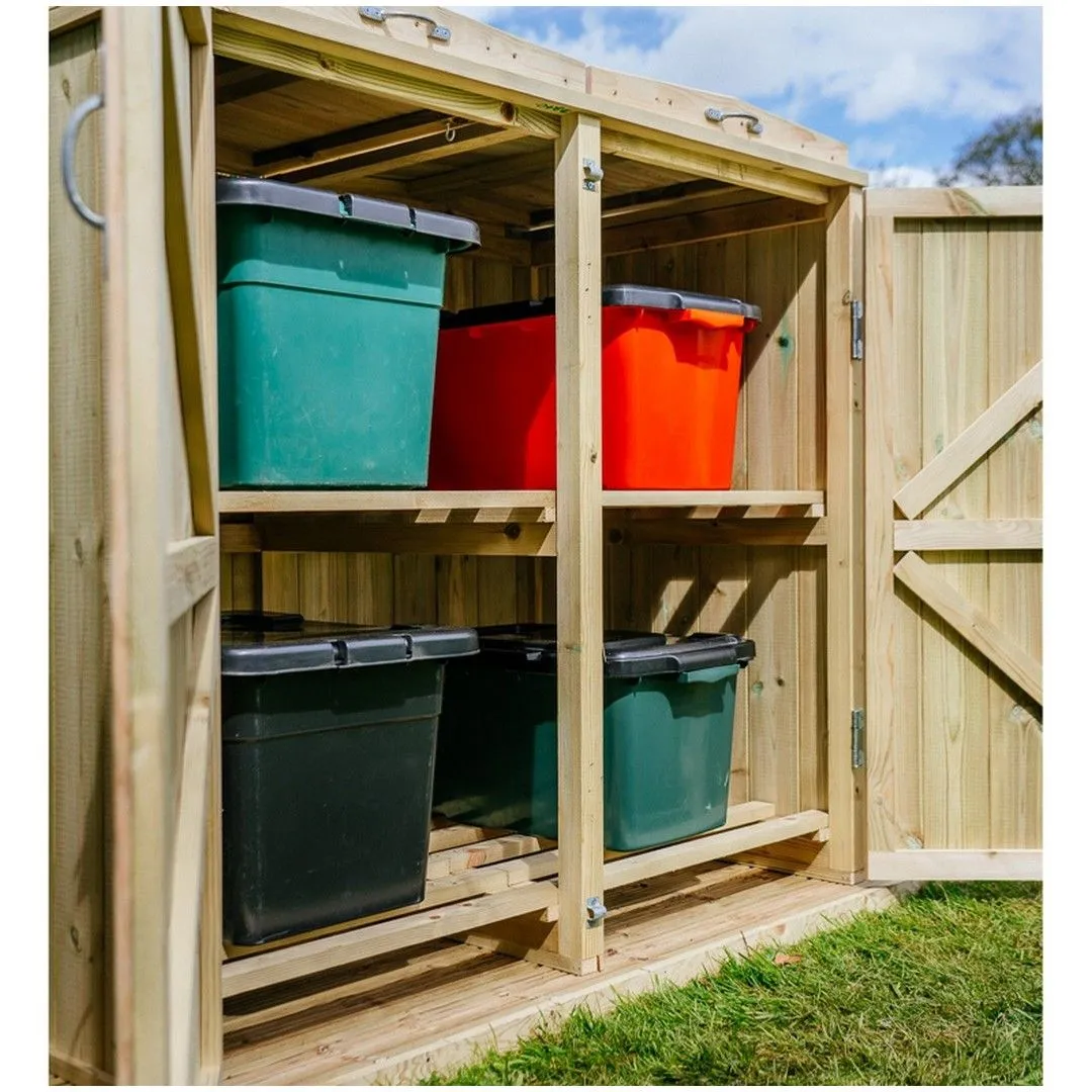 Buttercup Farm Shireburn 4 Box Store - Timber - Fits 4 x Boxes in Brown 6