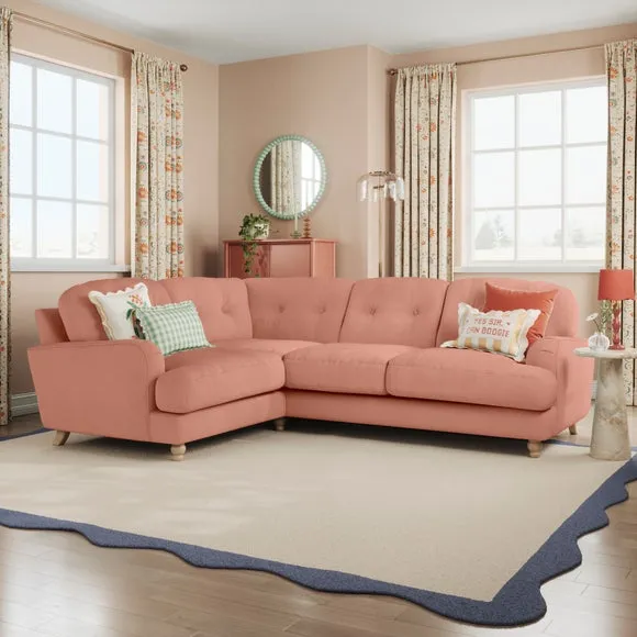 Martha Vintage Velvet Full Corner Sofa 1