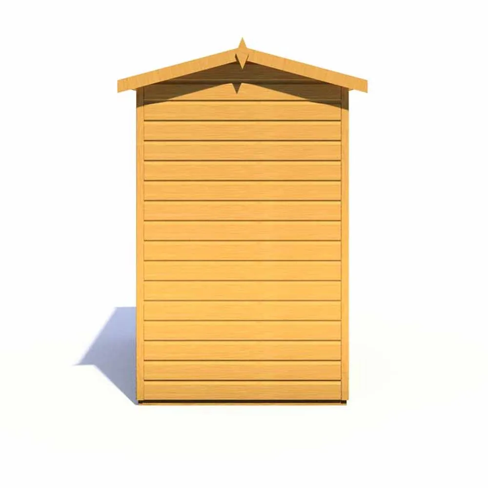 Shires Lewis 4x6' Double Door Reverse Apex Style Shed - L191.4xW136xH204.3 cm in Brown 4