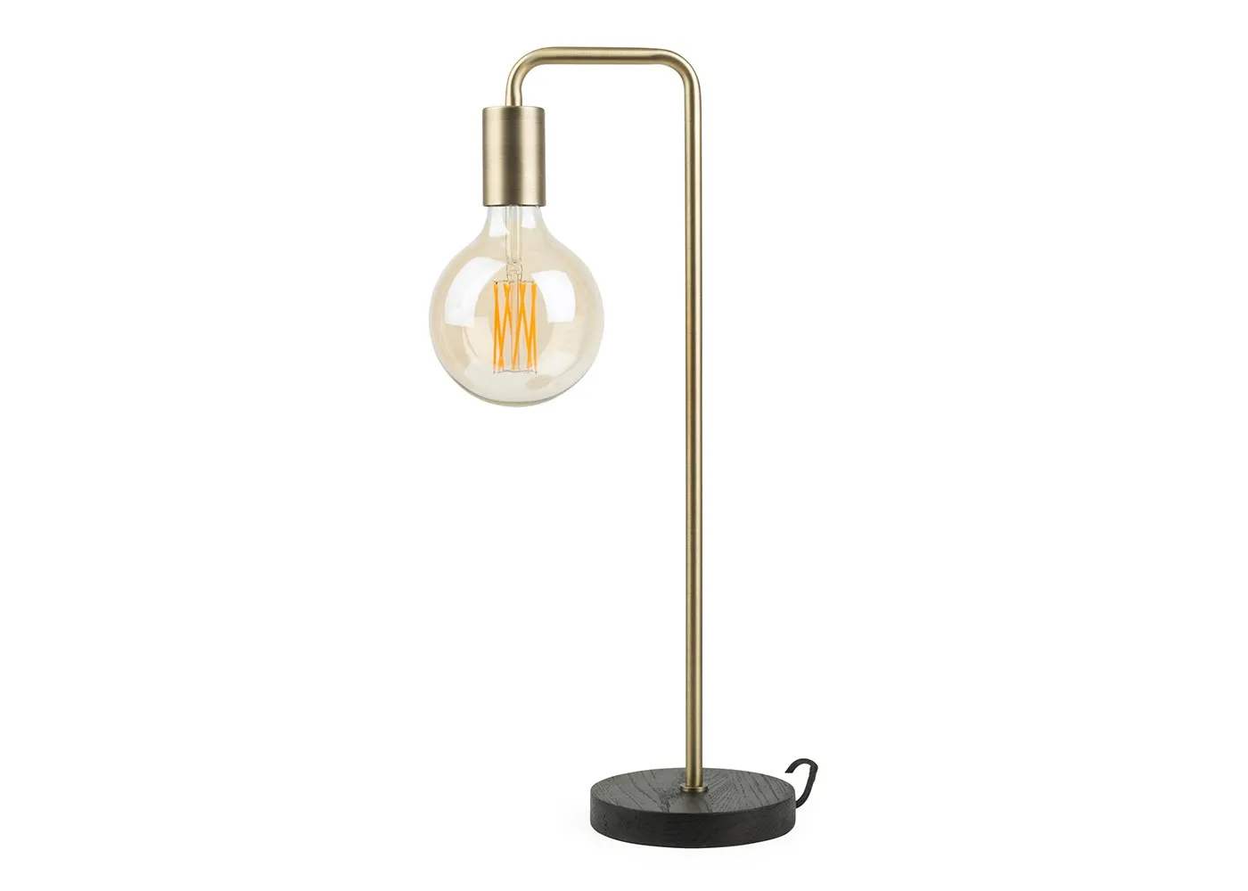 Heal's Junction Table Lamp Walnut Base Brass