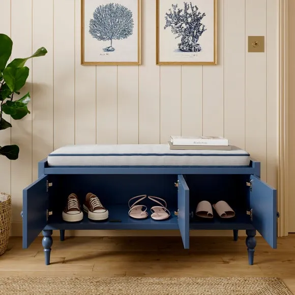 Petit Folkstone Stripe Shoe Storage Bench 2
