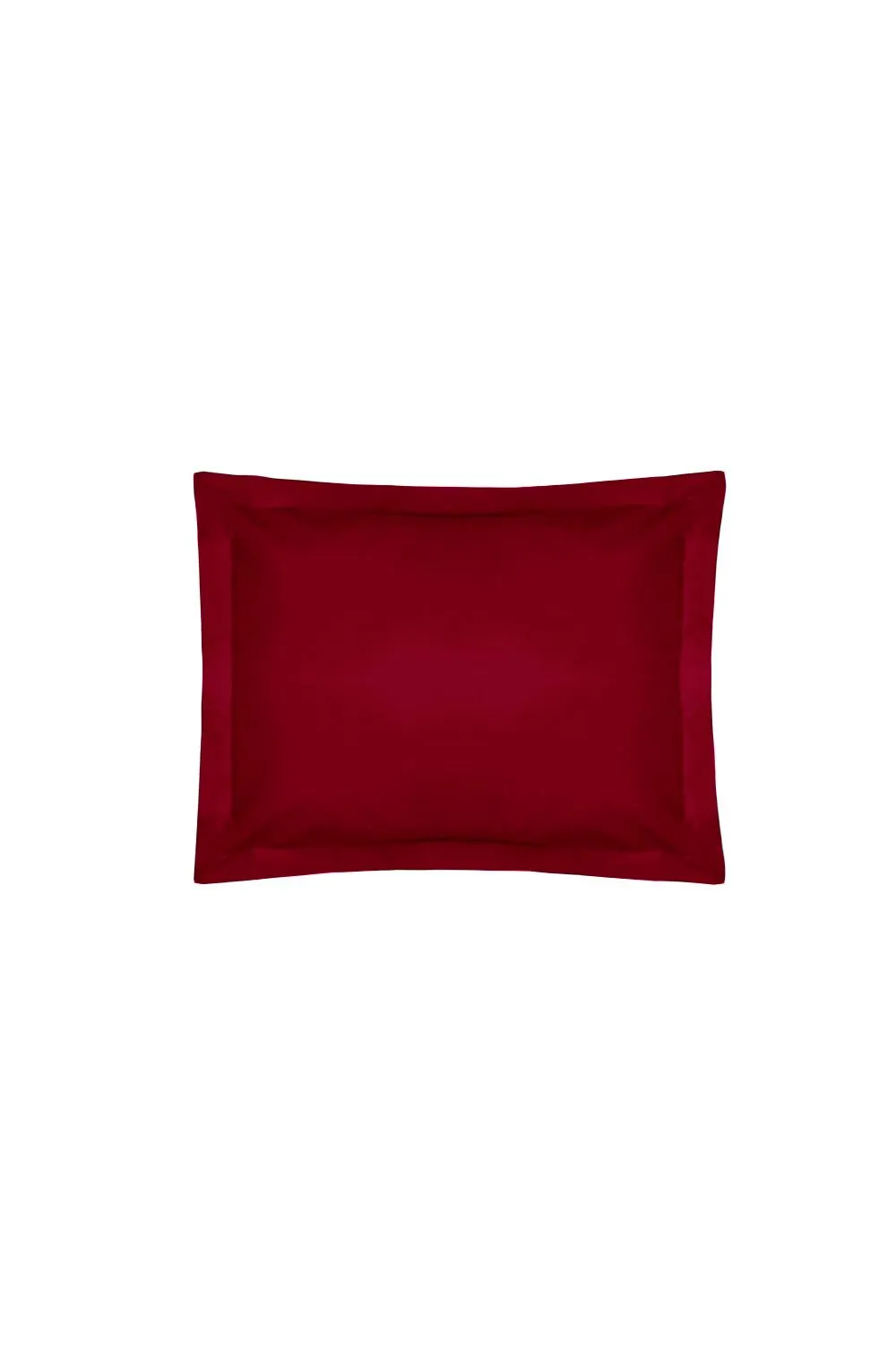 Belledorm Easy Care 200 Thread Count Cotton Polyester Percale Oxford Pillowcase in Red