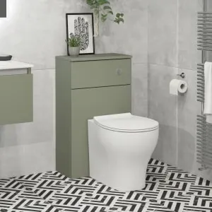 Newland Sage Green WC Unit With Top - 500mm 2