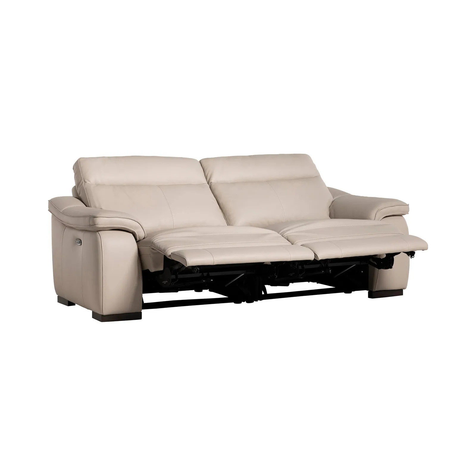 Arno 2.5 Seater Recliner Sofa With 2 Power Recliners, Neutral Leather | Barker & Stonehouse 4