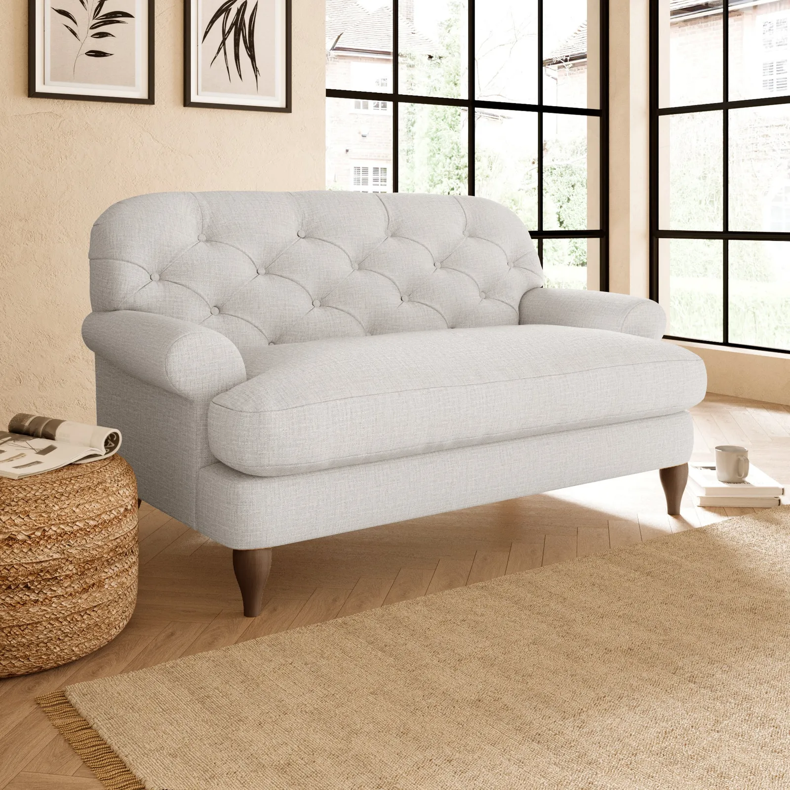 Canterbury Textured Weave Snuggle Chair Textured Weave Sandstone