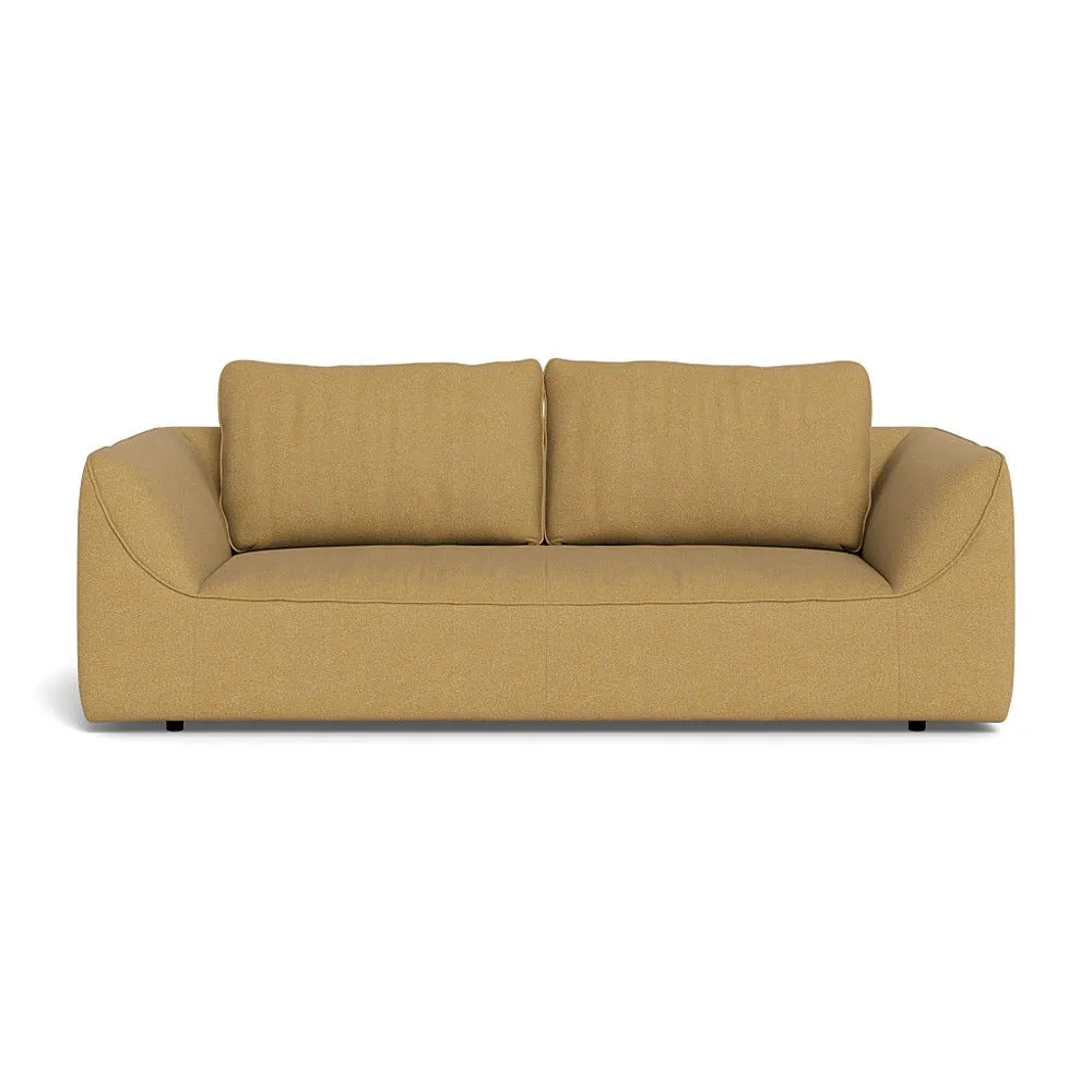 Heal's Morven 3 Seater Sofa Boucle Tweed Citrine Black Feet 1