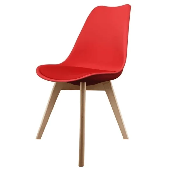 Fusion Living Soho Plastic Dining Chair with Squared Legs 2