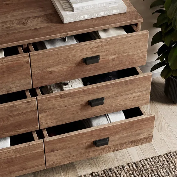Fulton 6 Drawer Chest, Pine Effect 4